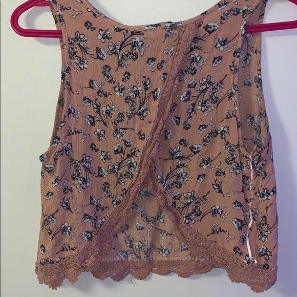 Flower Print Crop Top - Picture 2 of 2